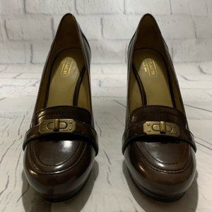 Coach Luisa Platform Heeled Loafers - On Trend! - image 1